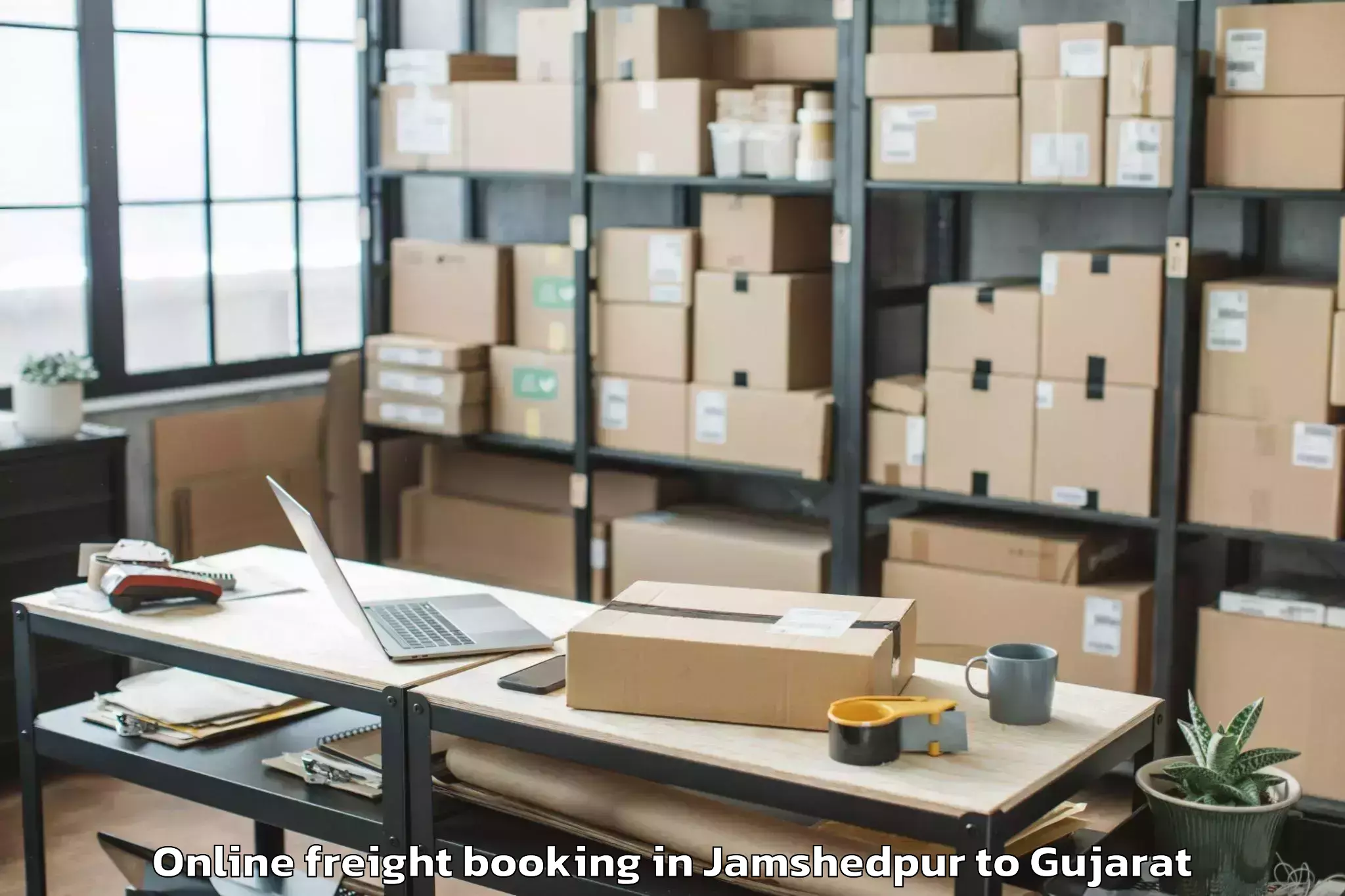 Top Jamshedpur to Porbandar Online Freight Booking Available